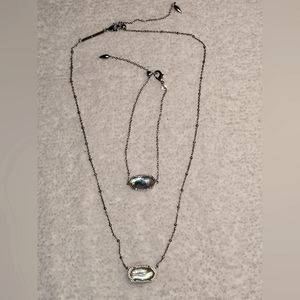 Albone and silver necklace and bracelet